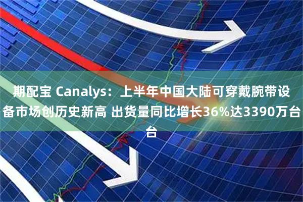 期配宝 Canalys：上半年中国大陆可穿戴腕带设备市场创历史新高 出货量同比增长36%达3390万台